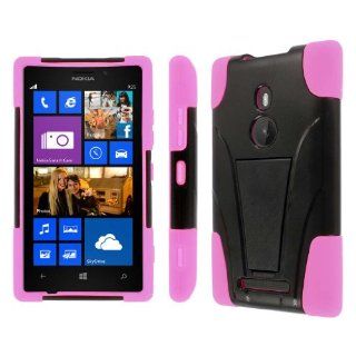 MPERO IMPACT X Series Kickstand Case for Nokia Lumia 925   Black / Hot Pink: Cell Phones & Accessories