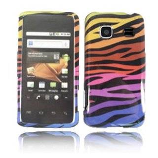Samsung Galaxy Precedent SCH M828C Accessory   Rainbow Zebra Design Protective Hard Case Cover: Cell Phones & Accessories