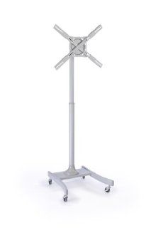 Displays2go MB842SLV 27 to 42 Inches Steel Mobile TV Stand with Wheels Monitor   Silver: Electronics