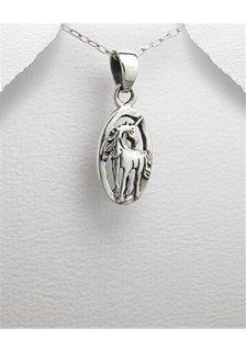 Unicorn Pegasus Pendant Necklace In 92.5 Sterling Silver: Earring Necklace And Ring Sets: Jewelry