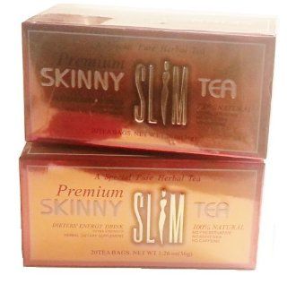 Premium Skinny SLIM TEA 100% Natural Dieter's Energy Drink 20 Tea Bags Lot of 2: Health & Personal Care