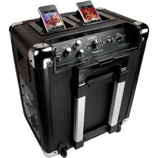 ION Audio MOBILE DJ Portable speaker system with dual Apple dock for iPod & iPhone (BLACK) : MP3 Players & Accessories