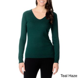 Ply Cashmere Ply Cashmere Womens Scoop Neck Sweater Green Size M (8 : 10)
