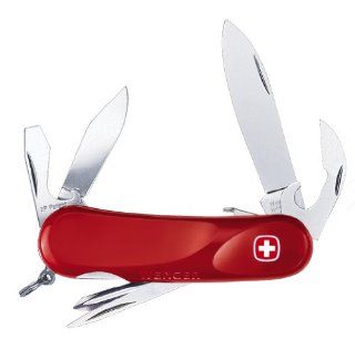 Wenger 16824 Swiss Army Evolution Lock S111 Pocket Knife, Red   Swiss Army Knife Locking Blade  