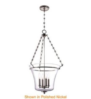 Hudson Valley Lighting 834 OB Four Light Up Lighting Foyer Pendant with Urn Shaped Glass Shade from the Eaton, Old Bronze   Ceiling Pendant Fixtures  