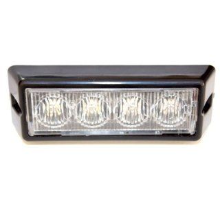 851 Amber White 4 LED Emergency Strobe Light Head Waterproof Surface Mount Deck Dash Grille Automotive