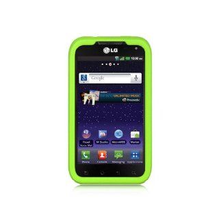 Green Soft Silicone Gel Skin Cover Case for LG Connect 4G MS840 Viper LS840: Cell Phones & Accessories