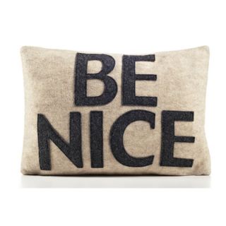 Alexandra Ferguson Be Nice Decorative Pillow BENICE 104 XX Color: Oatmeal &