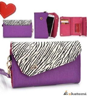 ZEBRA & PURPLE  LG Mach LS860 Universal Phone Case with Card & Cash Holder   Women's Wallet Wrist let & Shoulder: Beauty