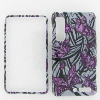Motorola XT862 (Droid 3) Purple Butterfly Protective Case: Cell Phones & Accessories