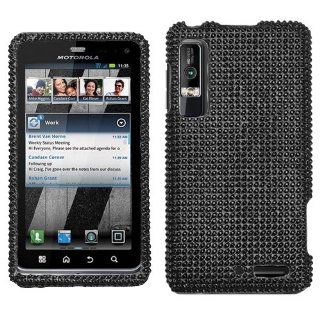 Asmyna MOTXT862HPCDMS003NP Luxurious Dazzling Diamante Case for Motorola Droid 3 XT862   1 Pack   Retail Packaging   Black: Cell Phones & Accessories