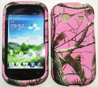 Samsung Character R640 PINK CAMO Camouflage realtree Rubberized Leather Feel Hard Case Cover Snap On: Cell Phones & Accessories
