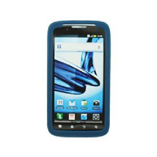 Blue Soft Silicone Gel Skin Cover Case for Motorola Atrix 2 MB865 Cell Phones & Accessories