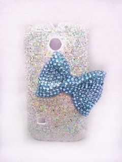 Mint Crystal Bling Shiny Glitter 3D Bow Sparkles Special Rhinestone Party Classic Case Cover For Huawei Ascend II 2 M865 C8650 / T Mobile Prism U8651: Cell Phones & Accessories