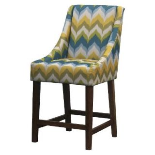 Skyline Counter Stool: Griffin Counter Stool ZigZag   Green