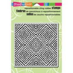 Stampendous Cling Rubber Stamp 5.5 X4.5 Sheet   Square Illusion