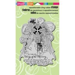 Stampendous Cling Rubber Stamp 4 X6 Sheet   Winged Cross
