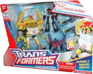 Transformers Animated Exclusive Deluxe Figure Rescue Ratchet Includes 2 Legends Figures!: Toys & Games