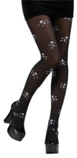 Secret Wishes Pirate Skull and Crossbones Tights Adult Halloween Costume Accessory Size Standard: Clothing