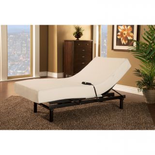 Sleep Zone Loft Single Motor Adjustable Bed With Twin Xl size Visco Memory Foam Mattress