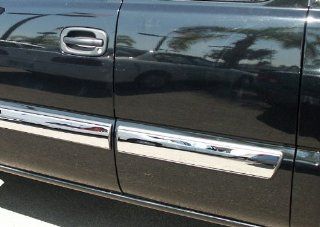 03 06 Chevy Silverado Extended Rocker Panel Chrome Stainless Steel Body Side Moulding Molding Trim Cover 3.5" Wide 4PC: Automotive