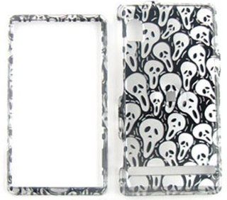 Motorola Droid A855 Transparent Design, Cute Multi Mini Skulls Hard Case/Cover/Faceplate/Snap On/Housing/Protector: Cell Phones & Accessories