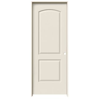ReliaBilt 2 Panel Round Top Solid Core Smooth Molded Composite Left Hand Interior Single Prehung Door (Common: 80 in x 32 in; Actual: 81.68 in x 33.56 in)