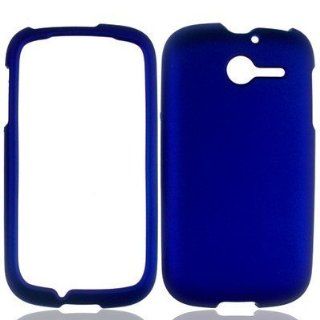For Huawei Ascend Y M866 H866C Hard RUBBERIZED Case Blue: Cell Phones & Accessories