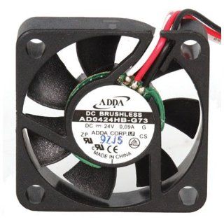 24 Volt DC 6.7 CFM Ball DC Fan With 3 12" Leads 40 x 40 x 10mm: Industrial & Scientific