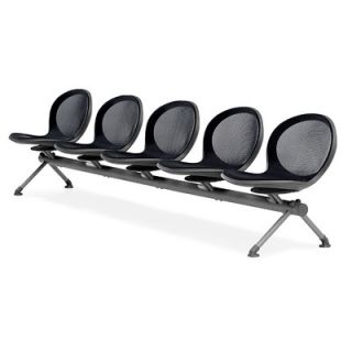 OFM Net Series Five Chair Beam Seating NB 5 Color: Black