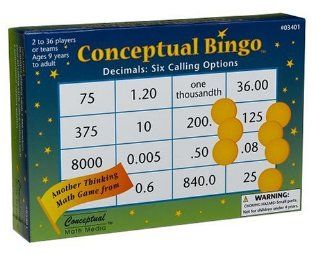 Conceptual Bingo Decimals Toys & Games