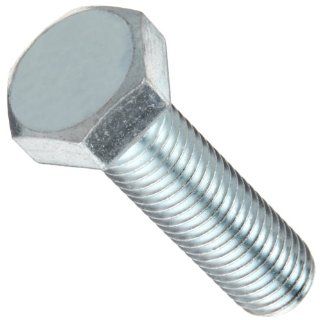 Class 10.9 Steel Hex Bolt, Zinc Blue Chromate Plated Finish, Metric, Metric Coarse Threads, Meets DIN 933/ISO 898 Specifications, M12 1.75 Thread Size, 30mm Length, Fully Threaded, Pack of 50: Industrial & Scientific