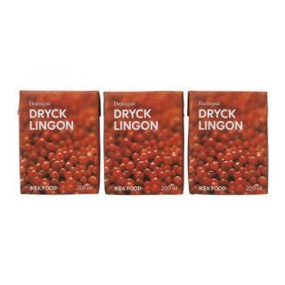 Ikea Food Dryck Lingon, Lingonberry Drink, 6.7fl Ounces (Pack of 27) : Juices : Grocery & Gourmet Food