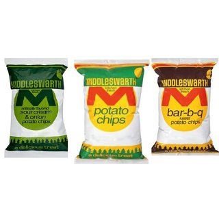 Middleswarth Chips, Variety Pack, .875 Ounce (Pack of 36) : Potato Chips : Grocery & Gourmet Food