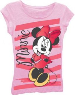 Disney Minnie Mouse "Minnie" Pink Kids T Shirt: Clothing