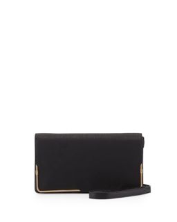 Prim Lady Faux Leather Clutch Bag, Black   French Connection