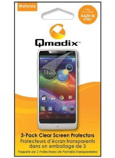 Qmadix QM SPM907 Screen Protector for Motorola XT907, DROID and RAZR M   3 Pack   Retail Packaging   Clear: Cell Phones & Accessories