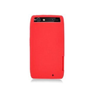 Motorola Droid RAZR XT912 XT910 Red Soft Silicone Gel Skin Cover Case Cell Phones & Accessories