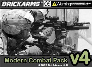 BrickArms 2.5" Scale Modern Combat Weapons Pack v4: Toys & Games