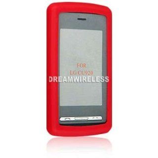 NEW RED SOFT RUBBER/SILICONE SKIN CASE COVER FOR LG Vu CU920 CU915 PHONE: Cell Phones & Accessories