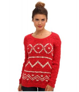 Mavi Jeans Ethnic Patterned Sweater Womens Sweater (Red)