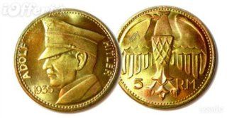 Gold Germania Adolf Hitler Wwii Coin Medal Eagle Replica: Everything Else