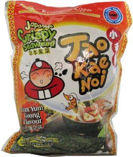 Tao Kae Noi Crispy Seaweed Snack Tom Yum Spicy Flavor Thai : Dried Seaweed And Nori : Grocery & Gourmet Food