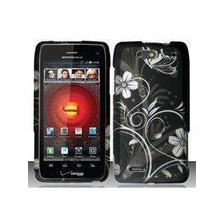 Motorola Droid 4 XT894 (Verizon) White Flowers Design Hard Case Snap On Protector Cover: Cell Phones & Accessories
