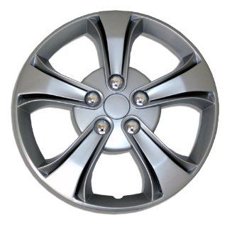 TuningPros WSC 616S14 Hubcaps Wheel Skin Cover 14 Inches Silver Set of 4: Automotive
