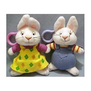 MAX & RUBY CLIP ONS Plush Rabbit Dolls KEYCHAINS by Gund: Toys & Games