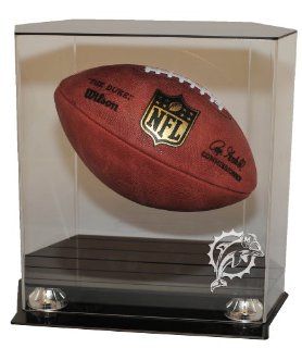 Miami Dolphins Floating Football Display Case : Sports Related Collectible Footballs : Sports & Outdoors