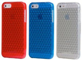Case FX *3 PACK* FLEX DIAMOND ICE Case Collection for Apple iPhone 5, 5S   RADIANT RED, HYPNOTIC BLUE, and CLEAR: Cell Phones & Accessories