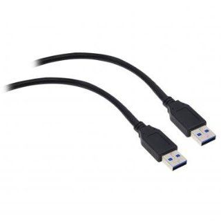 PcConnectTM USB 3.0 Cable, Black, 10feet, Type A Male / Type A Male: Computers & Accessories