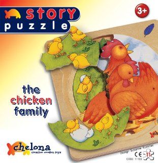 3 Layers Story Puzzle farm Chichen Family: Toys & Games